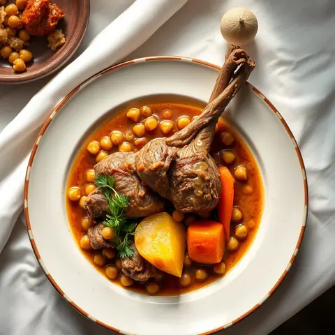 Lamb shorwa. AI-generated photo.