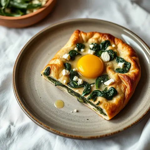 Spinach byrek. AI-generated photo.
