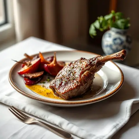 Cumin grilled lamb. AI-generated photo.