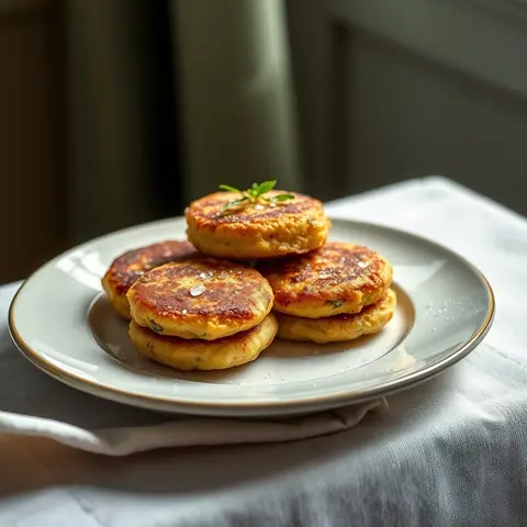 Johnny cakes. AI-generated photo.