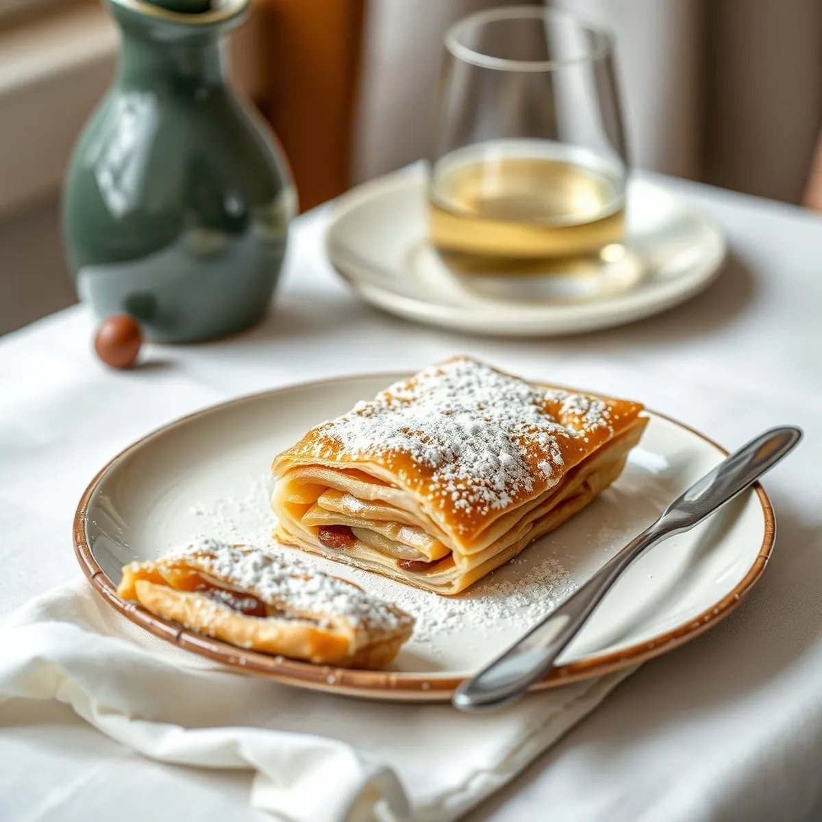 AI-generated photo Apple strudel. AI-generated photo.