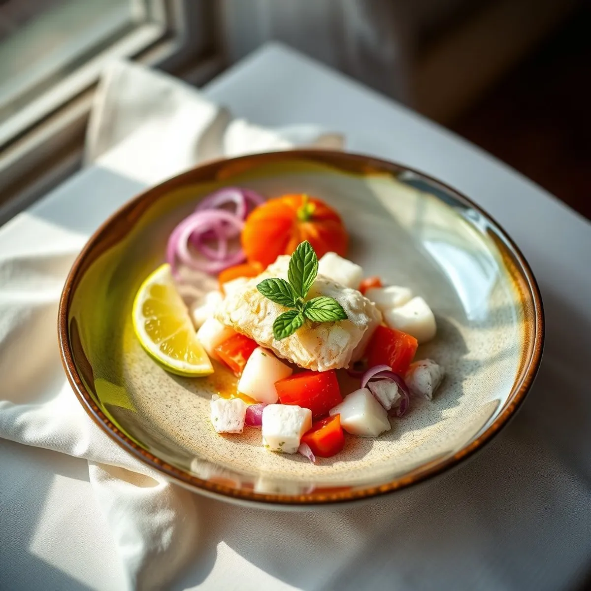 AI-generated photo Conch salad. AI-generated photo.
