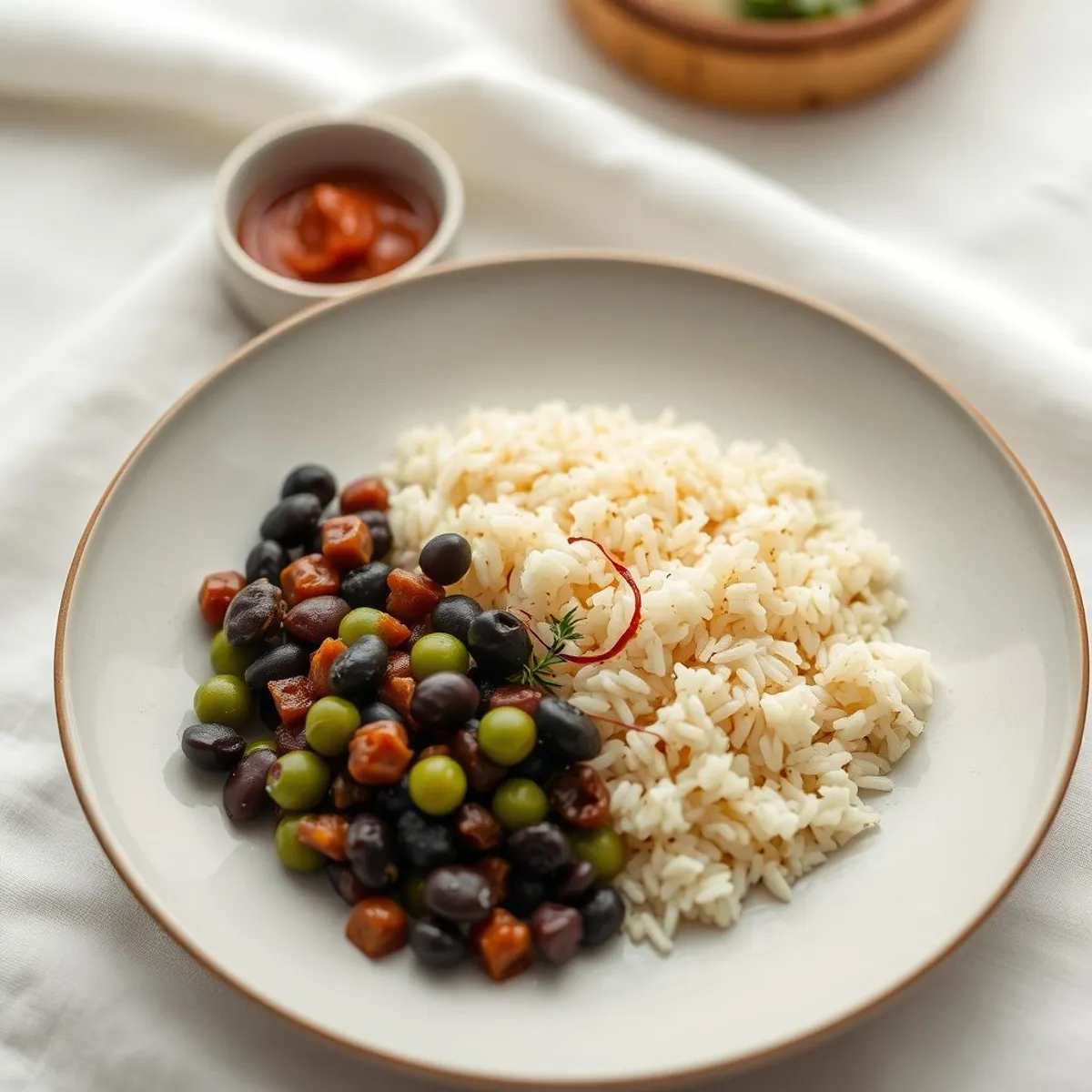 AI-generated photo Peas and rice. AI-generated photo.