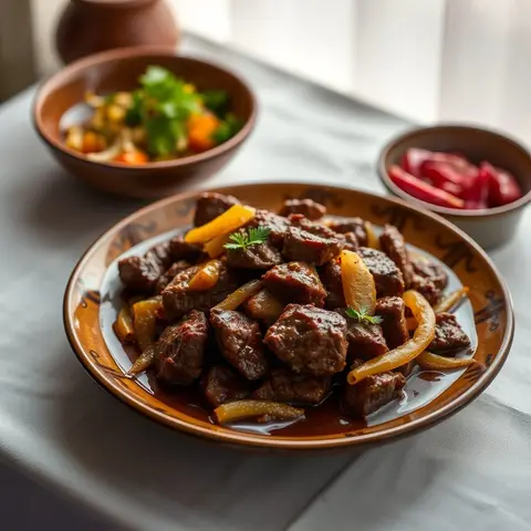 Beef bhuna. AI-generated photo.