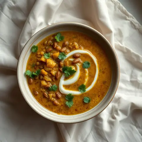 Masoor dal. AI-generated photo.