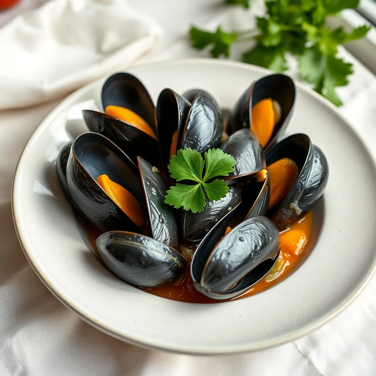 AI-generated photo Moules marinières. AI-generated photo.