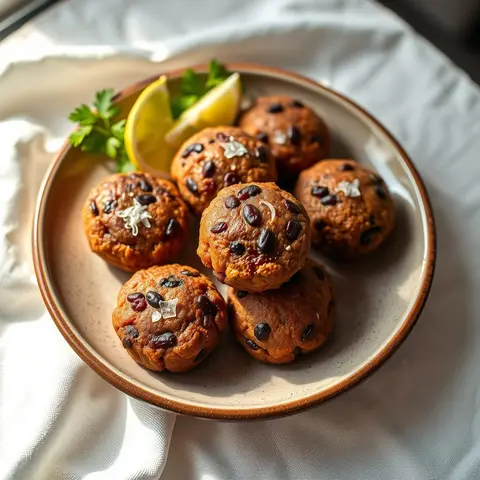 Bean fritters. AI-generated photo.