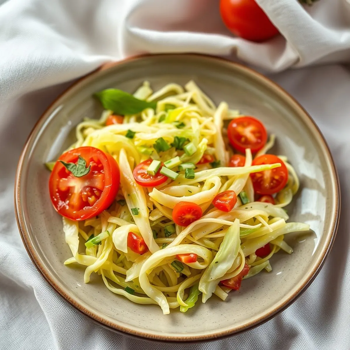 AI-generated photo Cabbage and tomato salad. AI-generated photo.