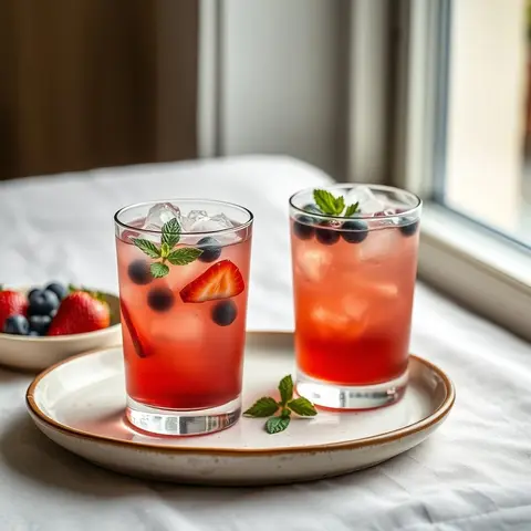 Berry Ginger Cooler. AI-generated photo.