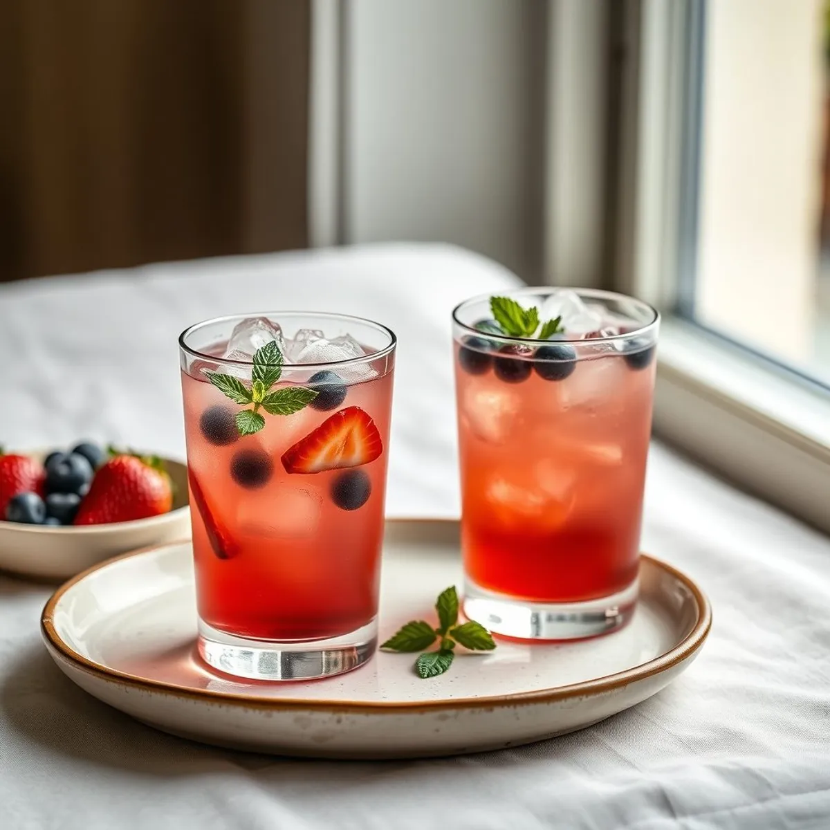 AI-generated photo Berry Ginger Cooler. AI-generated photo.