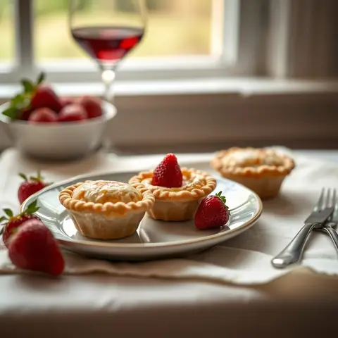 Berry hand pies. AI-generated photo.
