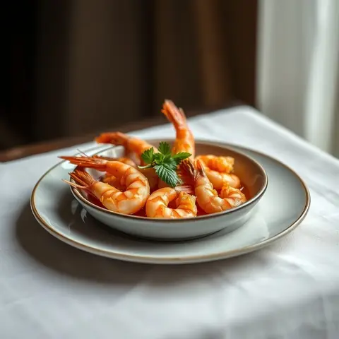 Shrimp sambal. AI-generated photo.
