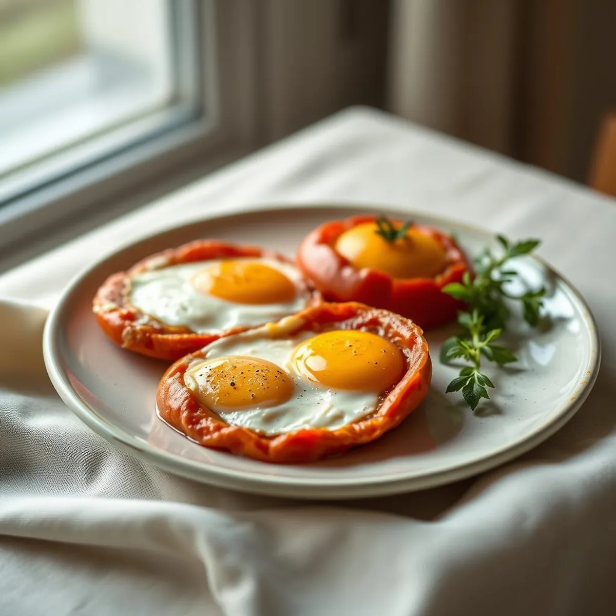 AI-generated photo Tomato eggs. AI-generated photo.
