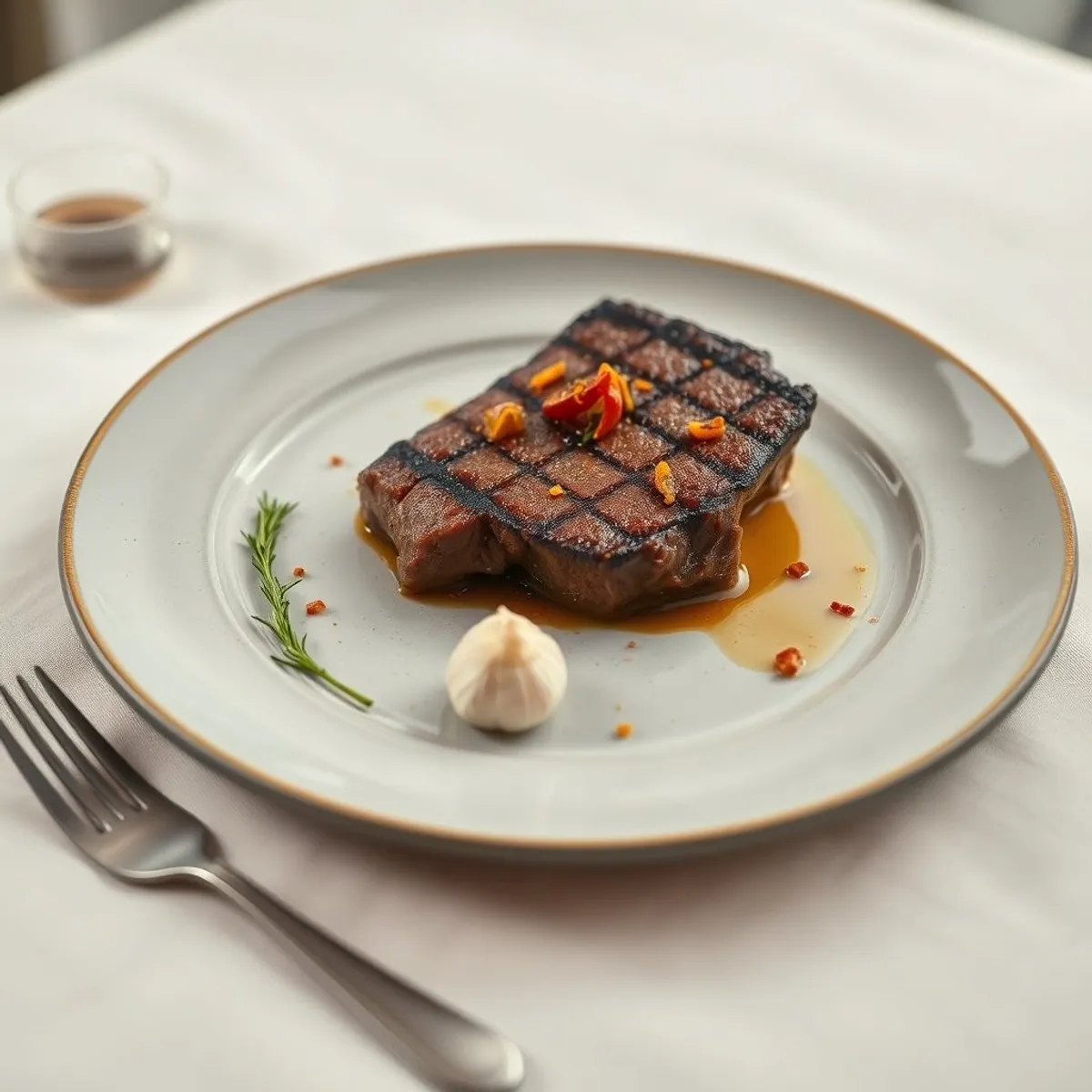 AI-generated photo Grilled beef. AI-generated photo.