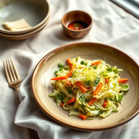 Cabbage salad. AI-generated photo.