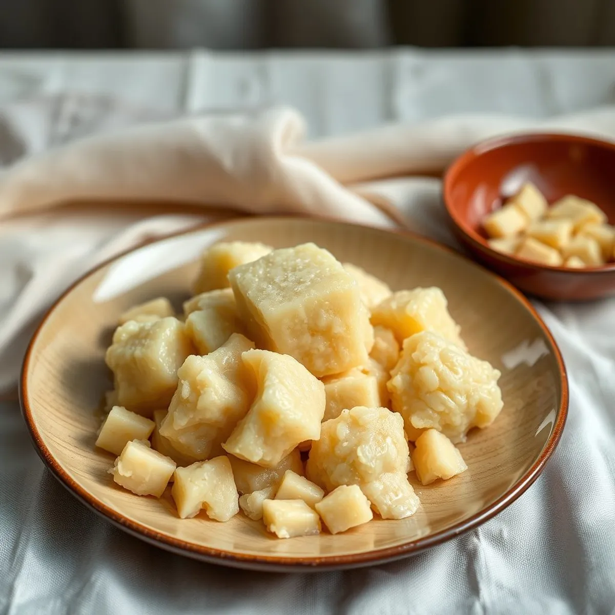AI-generated photo Cassava ugali. AI-generated photo.