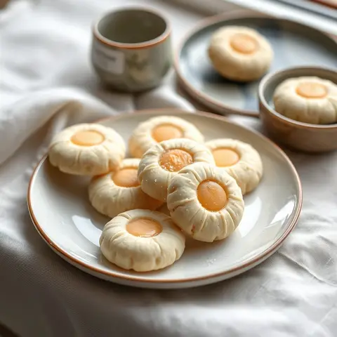 Butter sugar cookies. AI-generated photo.