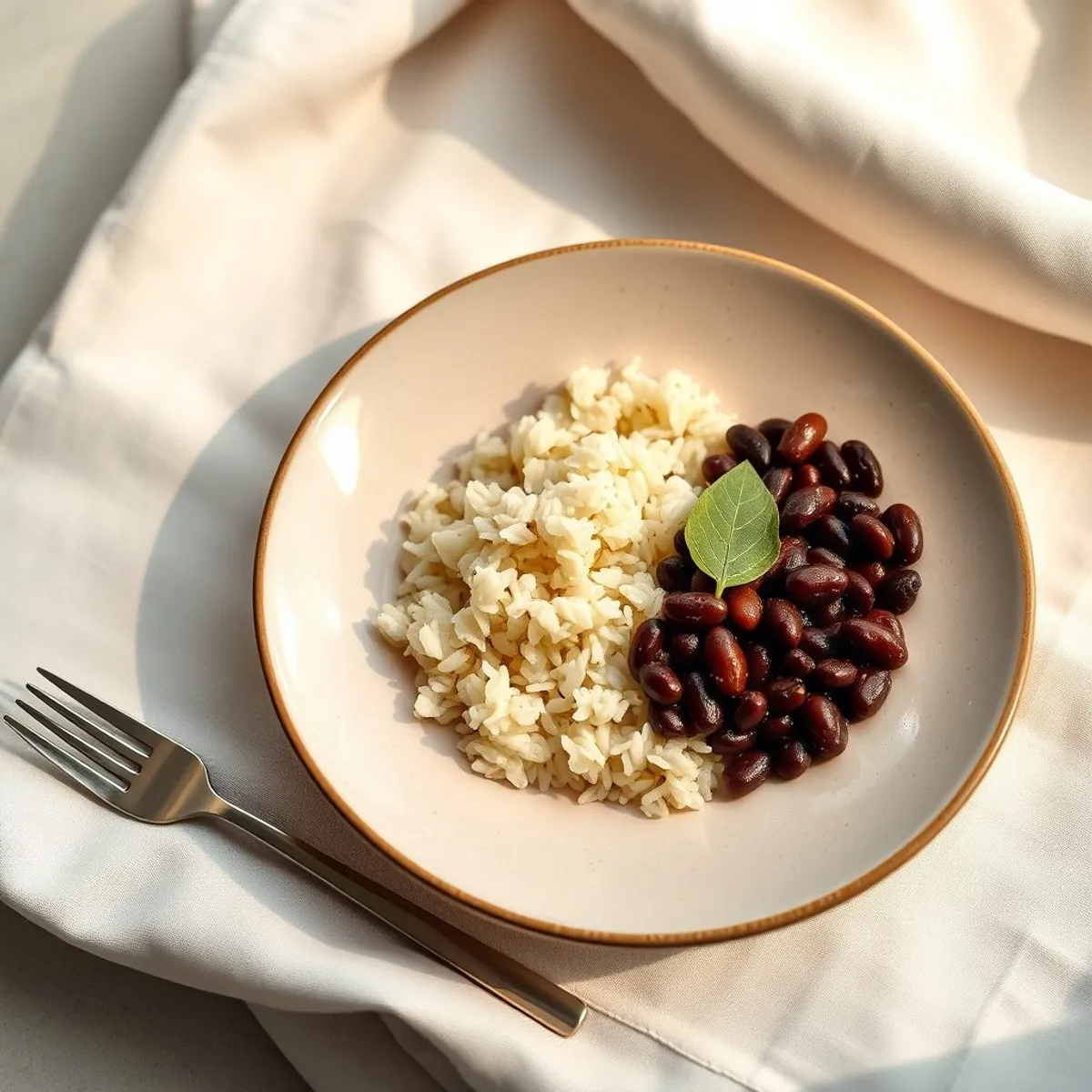 AI-generated photo Rice and beans. AI-generated photo.