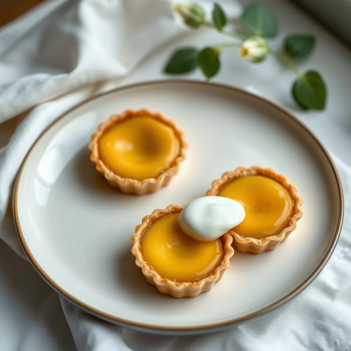 AI-generated photo Butter tarts. AI-generated photo.
