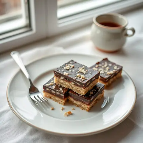Nanaimo bars. AI-generated photo.