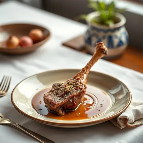 Agneau au cumin. AI-generated photo.