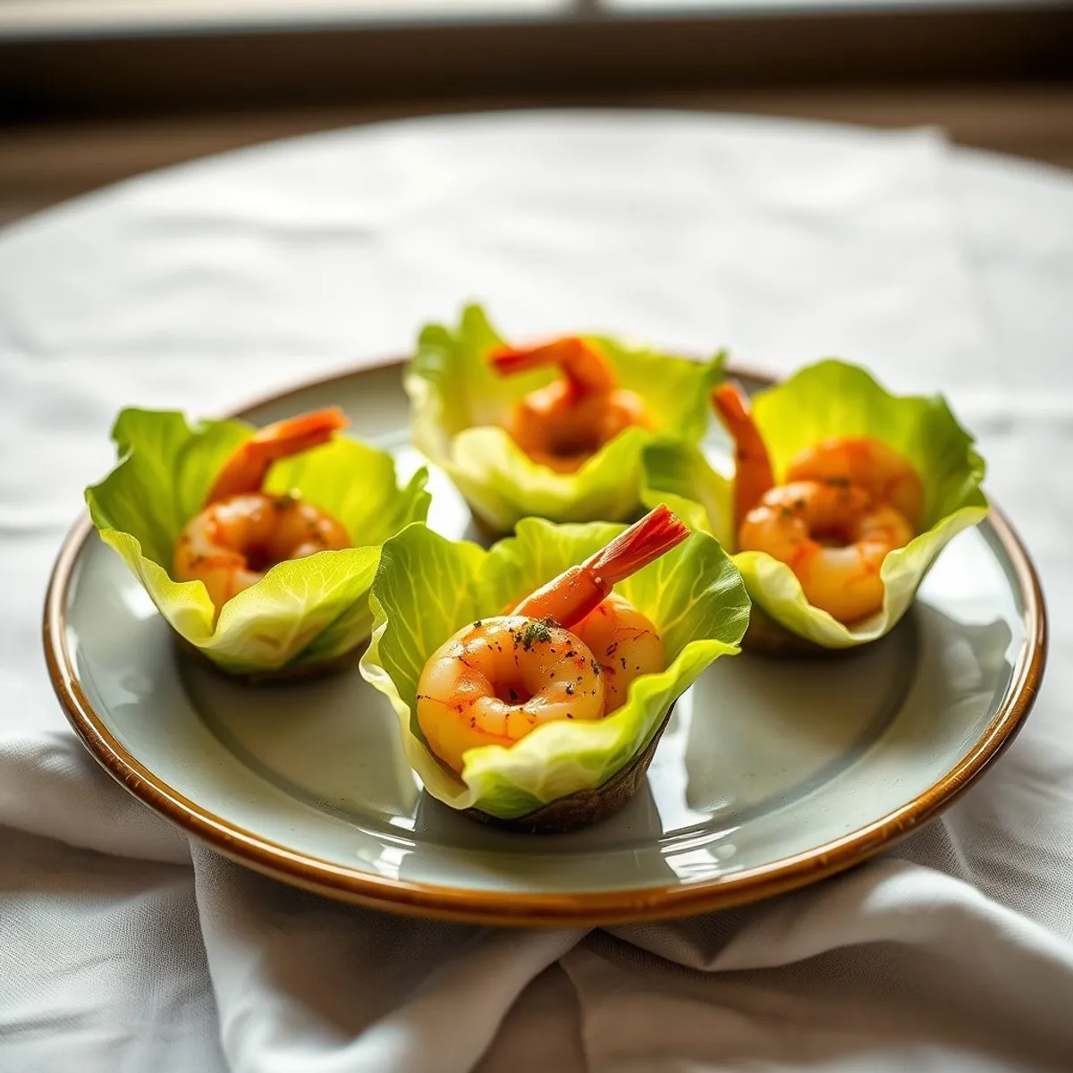 AI-generated photo Chili Lime Shrimp Cups. AI-generated photo.