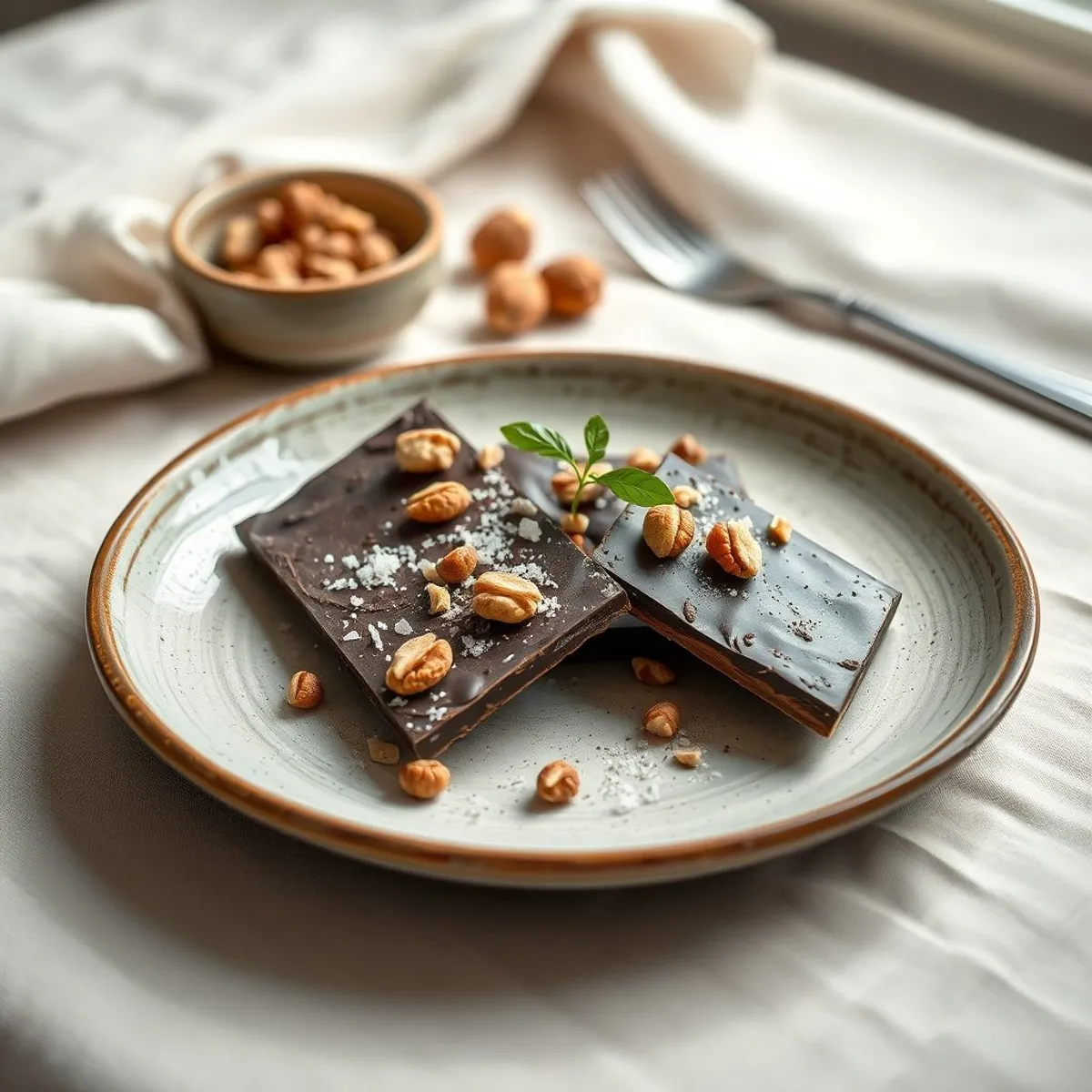 AI-generated photo Chocolate nut bark. AI-generated photo.