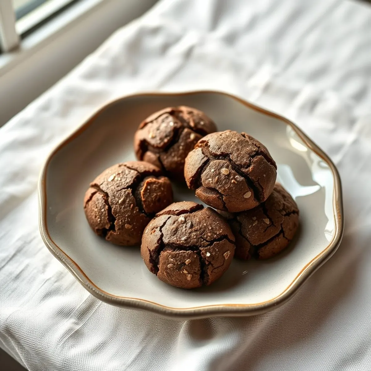AI-generated photo Cocoa cookies. AI-generated photo.