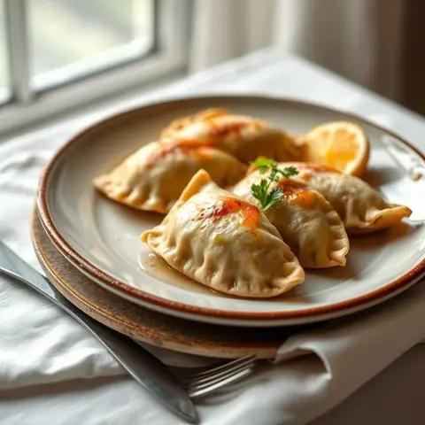 Potato empanadas. AI-generated photo.