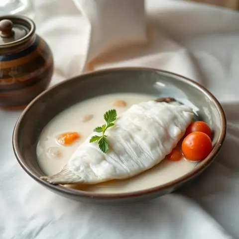 Coconut fish. AI-generated photo.