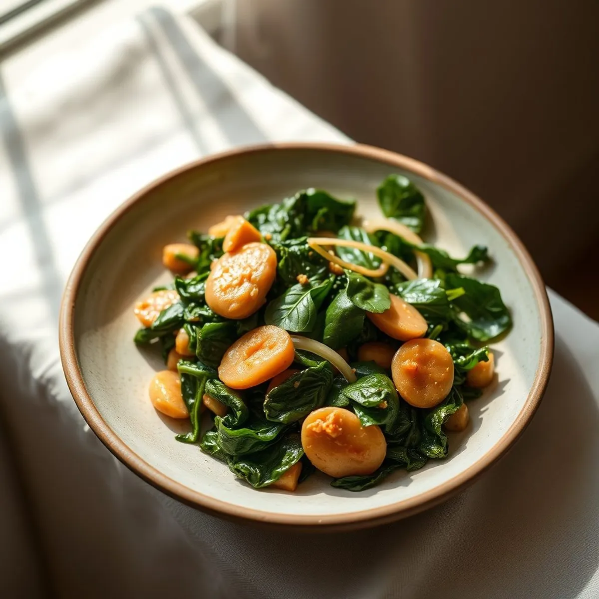 AI-generated photo Saka-saka · peanut greens. AI-generated photo.