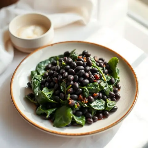 Black-eyed beans. AI-generated photo.