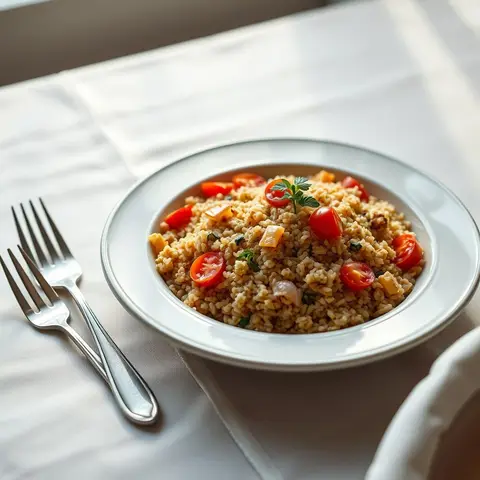 Pourgouri pilaf. AI-generated photo.