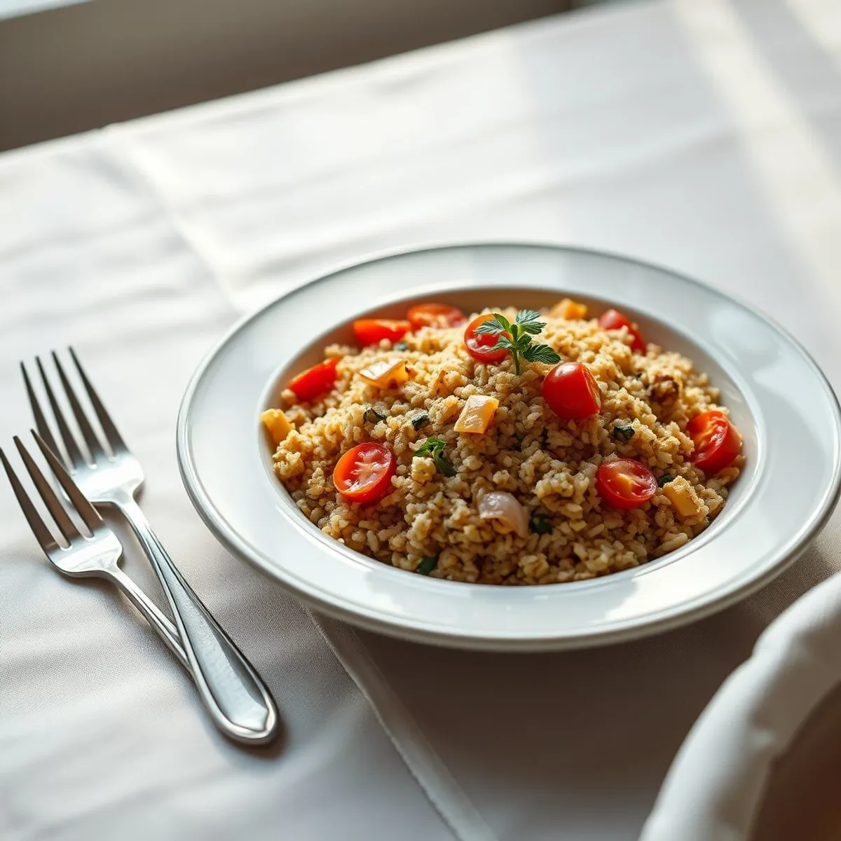 AI-generated photo Pourgouri pilaf. AI-generated photo.