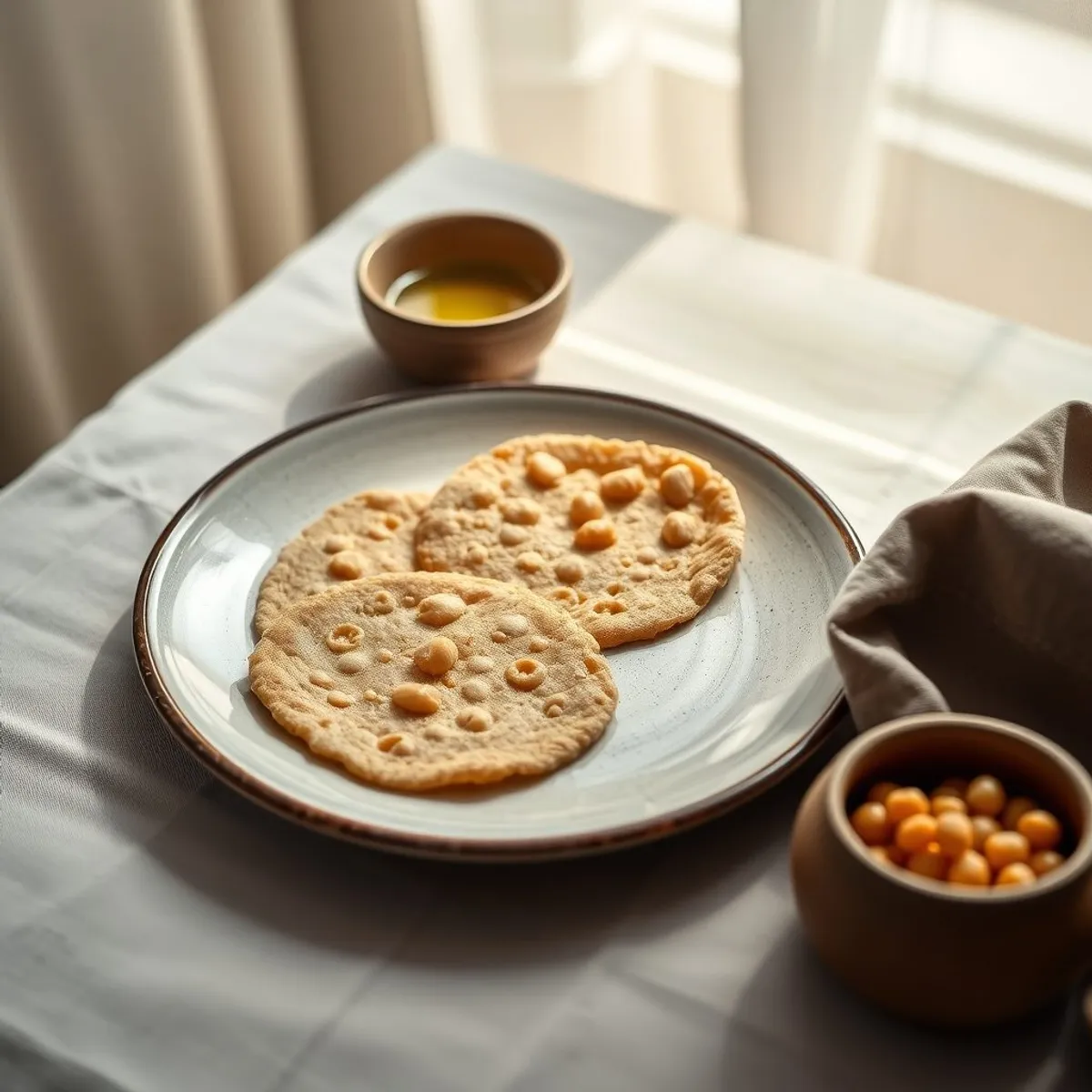 AI-generated photo Chickpea flour breakfast. AI-generated photo.