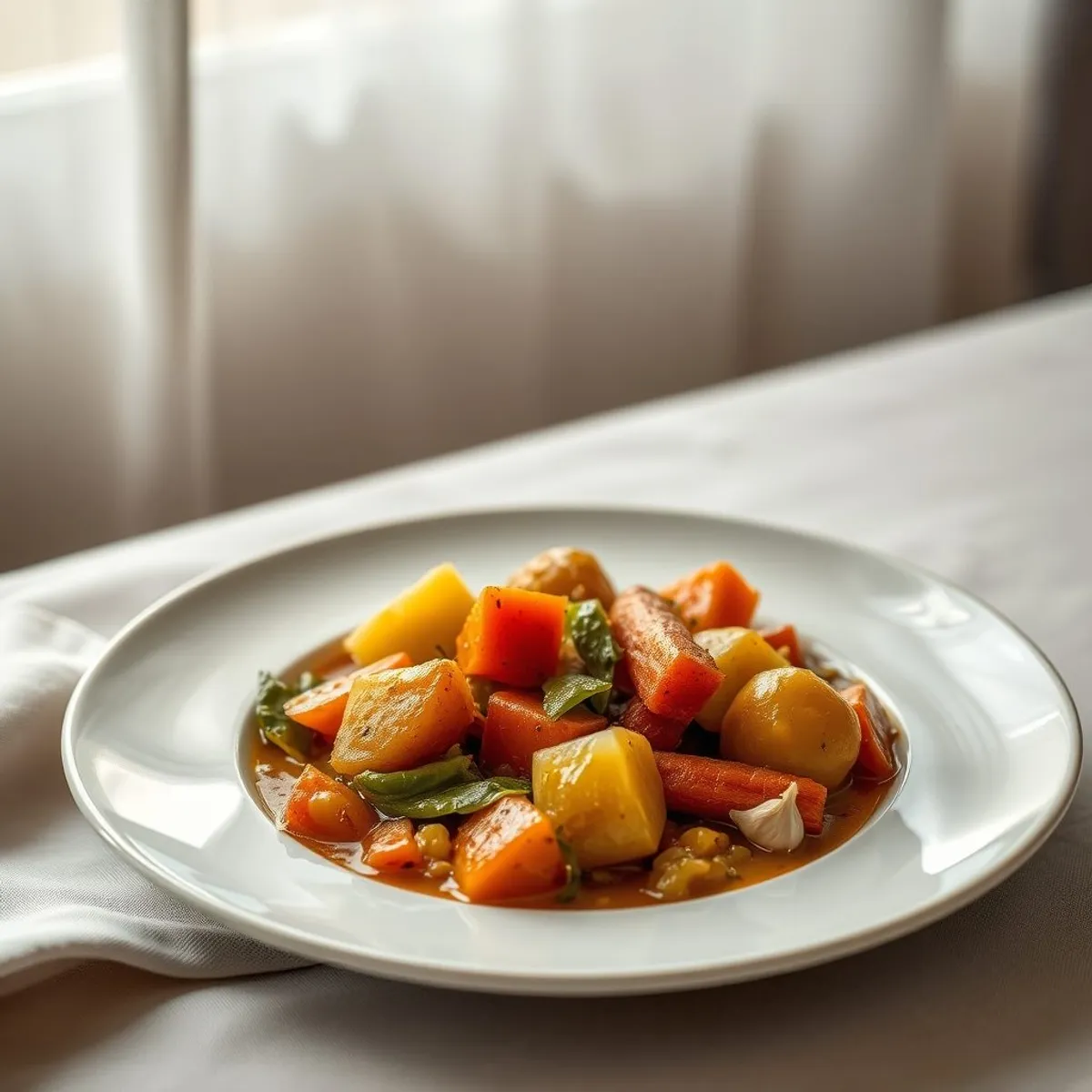 AI-generated photo Vegetable stew. AI-generated photo.