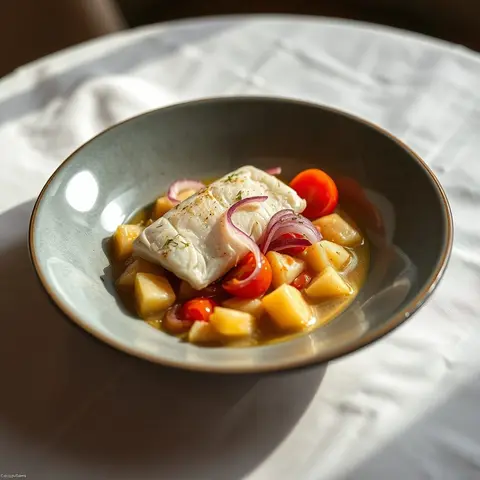Encebollado. AI-generated photo.