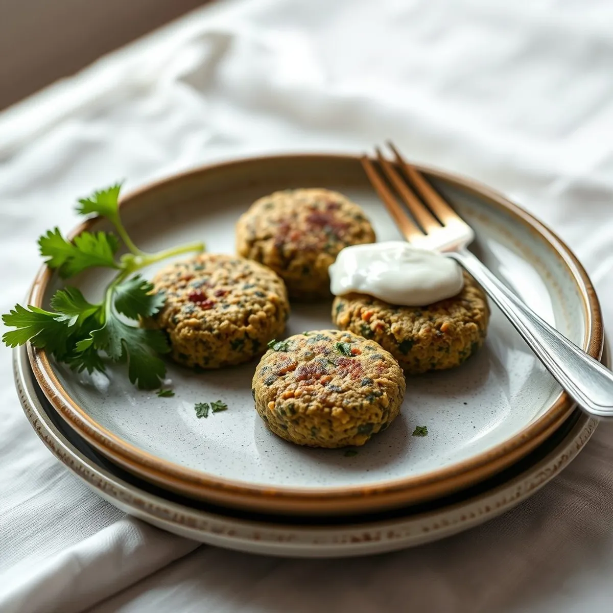 AI-generated photo Herb falafel. AI-generated photo.