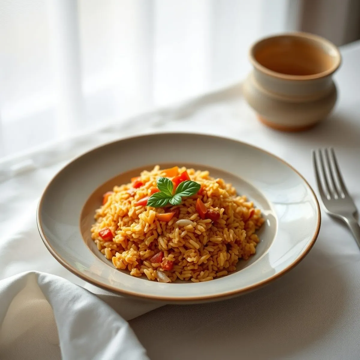 AI-generated photo Tomato rice. AI-generated photo.