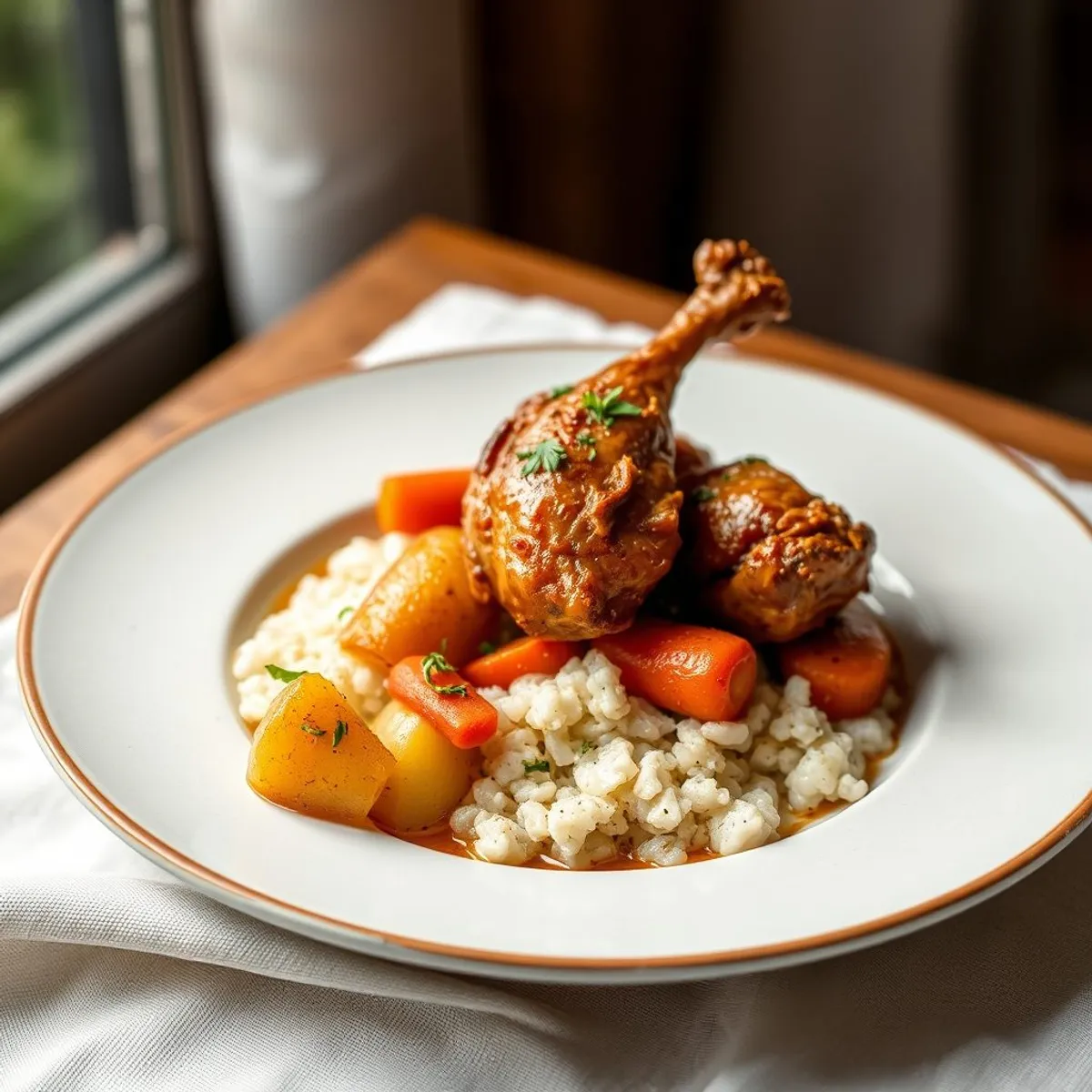 AI-generated photo Paprika chicken. AI-generated photo.