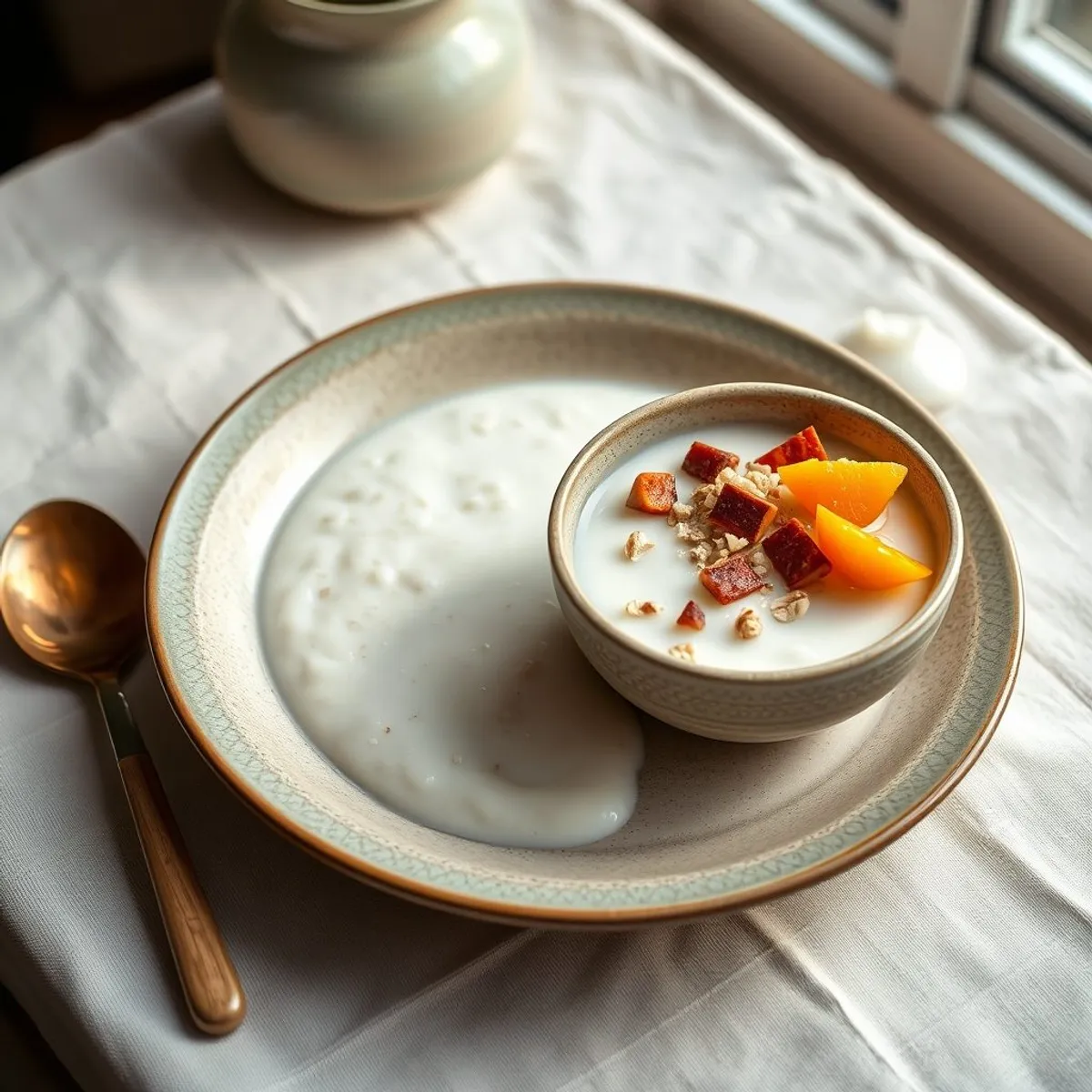 AI-generated photo Morning porridge. AI-generated photo.