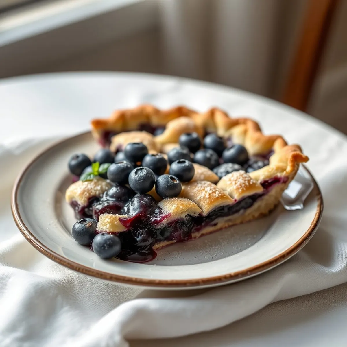 AI-generated photo Blueberry pie. AI-generated photo.