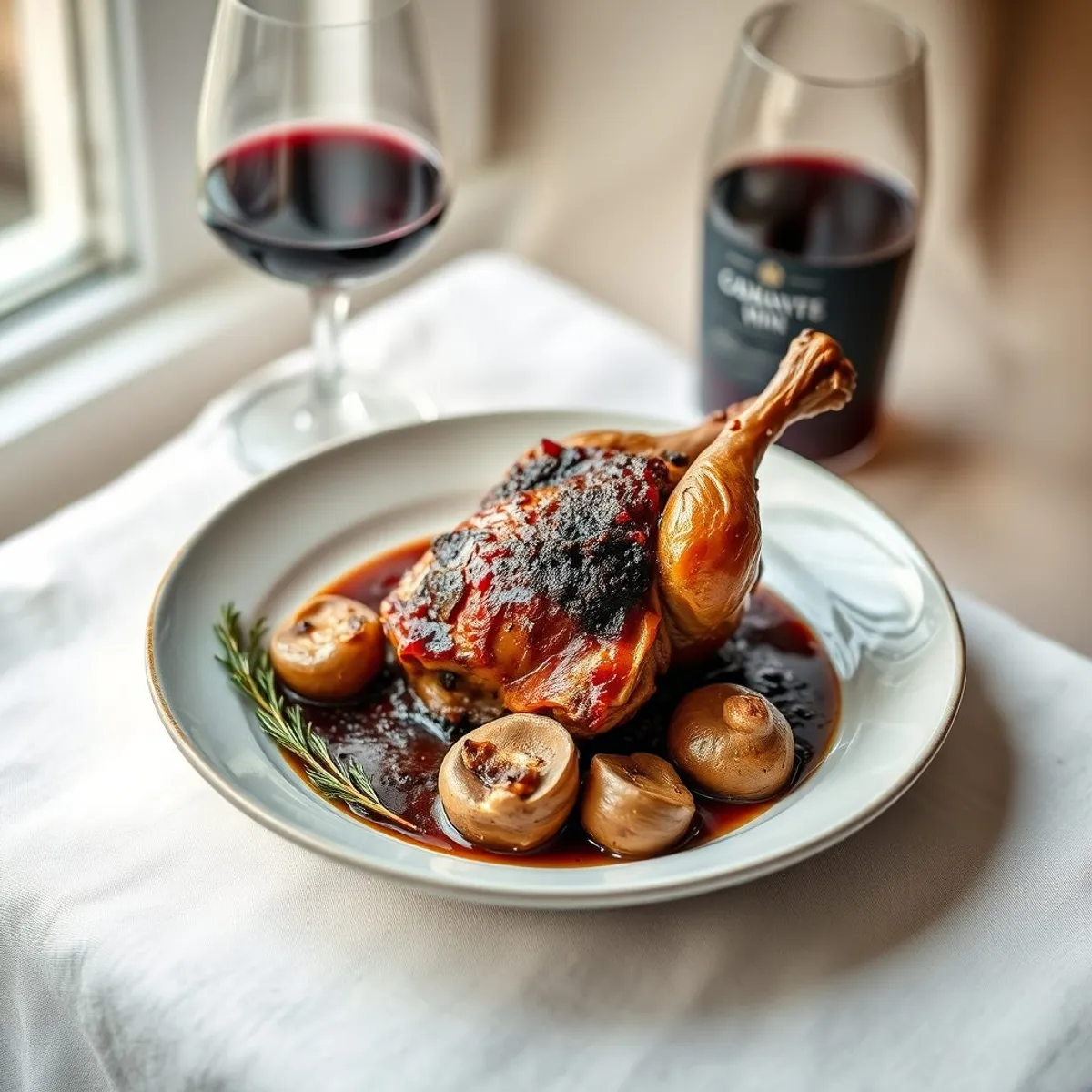 AI-generated photo Coq au vin. AI-generated photo.
