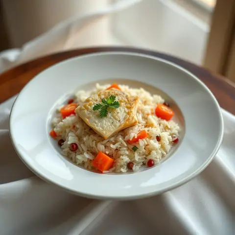 One-pot rice. AI-generated photo.