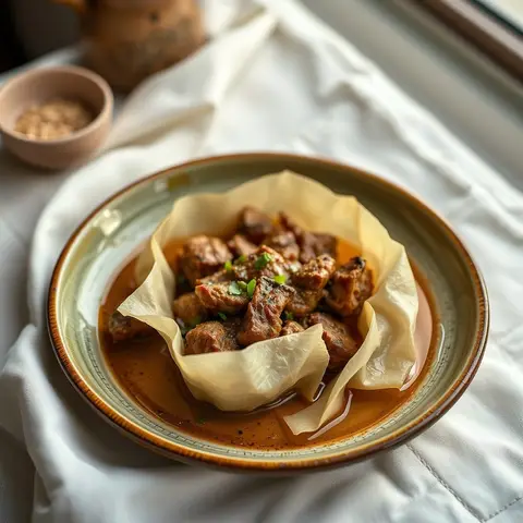 Khinkali. AI-generated photo.