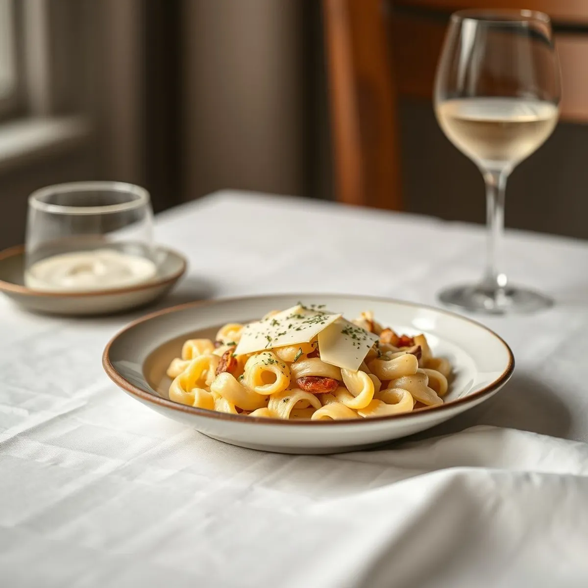 AI-generated photo Spaetzle with cheese. AI-generated photo.