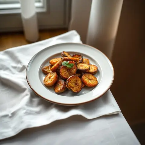 Spiced fried plantain. AI-generated photo.