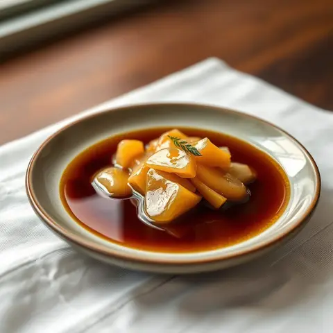 Ginger tamari sauce. AI-generated photo.