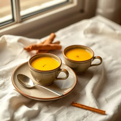 Golden Turmeric Milk. AI-generated photo.