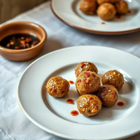Tamarind balls. AI-generated photo.
